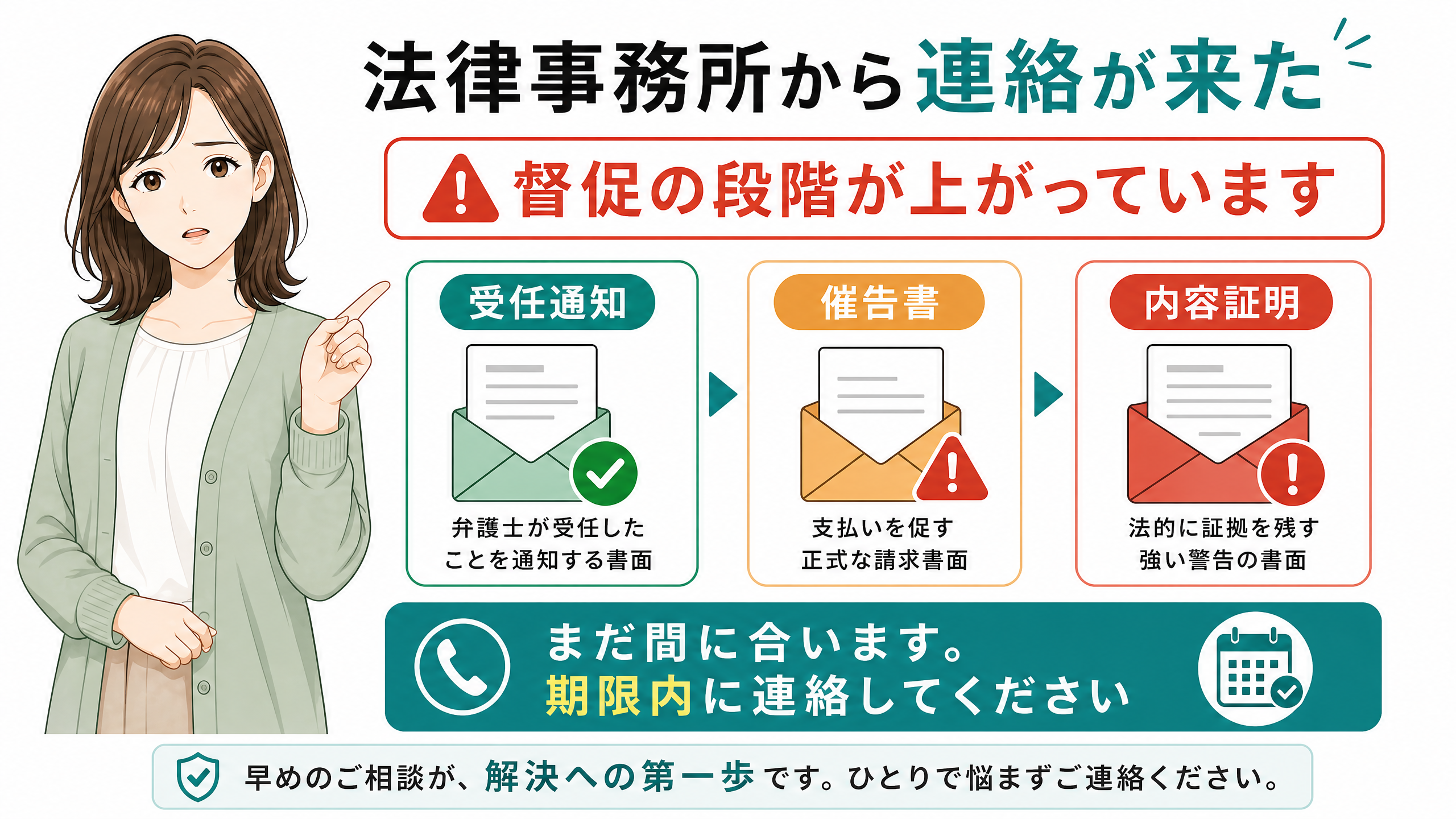 法律事務所から連絡が来た場合の対応フロー